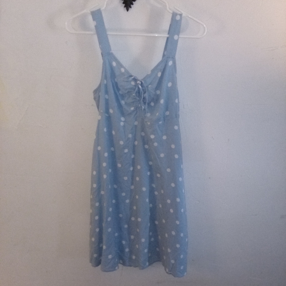 SO Blue Polka Dot Summer/Casual  Dress Sz Small